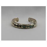 Navajo JJ Johnny Johnson Turquoise Sterling Cuff