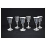 6- PLATOR Spain Silverplated Wine Goblets