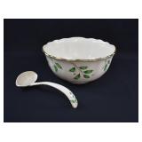 Lenox HOLIDAY Bone China Punch Bowl & Ladle