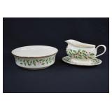 Lenox HOLIDAY Bone China Vegetable Bowl & Gravy