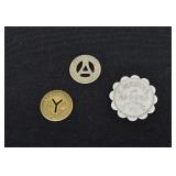 3 Antique Tokens- Subway & A Loaf of Bread
