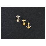 3 Vint. US Naval Academy Midshipman Collar Devices