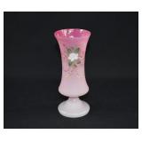 Victorian Bristol Pink Satin Glass Vase