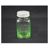 HAZEL ATLAS Uranium Glass Sugar Shaker Muffineer