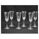 6 Waterford Irish Crystal BALLYSHANNON Flutes