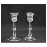 Pair Waterford Irish Crystal 7 1/4" Candlesticks