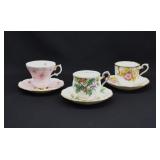 3 Royal Albert Cup & Saucer Sets
