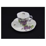 SHELLEY English Bone China VIOLETS Cup & Saucer
