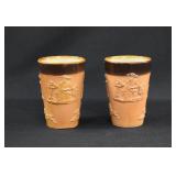 Pair of Royal Doulton Fox Hunt Tumblers