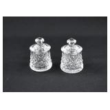 2 Waterford Irish Crystal ALANA Lidded Mustard Jar