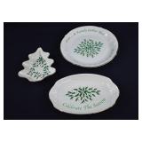 3 Lenox HOLIDAY Bone China Serving Trays
