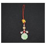 Vintage Burmese Bagua Jadeite Charm