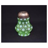 Northwood Green Opalescent COIN DOT Muffineer