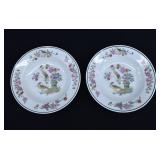 2 Lamberton China Crane Rimmed  Soup Bowls