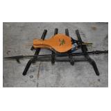 Cast Iron Fireplace Wood Basket, Poker & Bellows