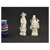 Pair Chinese Blanc de Chine Porcelain Figurines