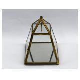 Art Deco Brass/Glass Pyramid Pocket Watch Display
