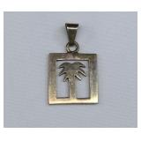 Sterling Silver PALM TREE Pendant