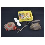 LOT- SAD Iron, Shears + More