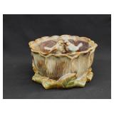 Majolica Pottery Love Bird Planter