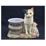Outdoor Entryway Calico Cat Planter