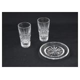 2 Waterford Irish Crystal LISMORE Shot Glasses +