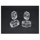 4 Waterford Irish Crystal JOHN ROCHA Napkin Rings