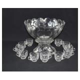 Heisey Glass COLONIAL Punch Bowl Set