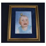 Ruth Anne Hamilton Painting of Child on Tile