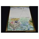 US Navy Capt John Hoch Watercolor Painting