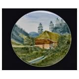 High Mount German Majolica Chalet Wall Plate