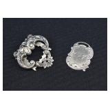 Sterling Silver Belt Buckle & Pocket Watch Fob