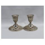 Pair Sterling Silver WEDGWOOD Candlesticks
