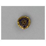 14kt Gold Lawrence Evening High School Pin- 10 Yr