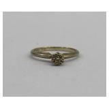 14kt White Gold Diamond Cluster Engagement Ring