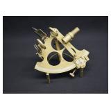 Vintage Brass Nautical Navigation Sextant & Stand