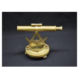 Brass Nautical Alidade Telescope w/ Compass Base