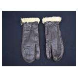 A-9A WWII US Navy Leather Winter Flying Mittens