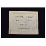 1962 Central McLean Fairfax VA Road Map