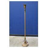 Art Deco Red Marble Torchiere Floor Lamp