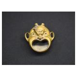 Heavy Brass Demon Head Ashtray