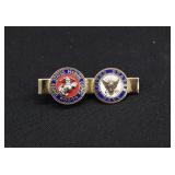 United States Marine Corps & Navy Tie Bar