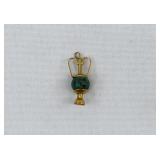 18kt Gold & Turquoise Greek Amphora Charm