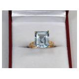 5.75 ct Aquamarine & 18kt Gold Lady