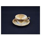 Occupied Japan Gold Moriage Porcelain Cup & Saucer
