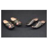 Pair Clay & Pair Wood Miniature Sabot Clogs Shoes