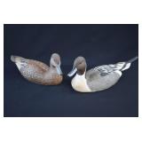 Signed Bobby Umphlett Pintail Drake & Hen Decoys