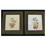 Pair of Mounted Dried & Pressed Botanicals