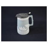 Copeland Light Green Sprigware STAG HUNT Pitcher