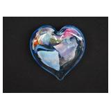 Signed Cindy McQuade Studio Art Glass Paperweight